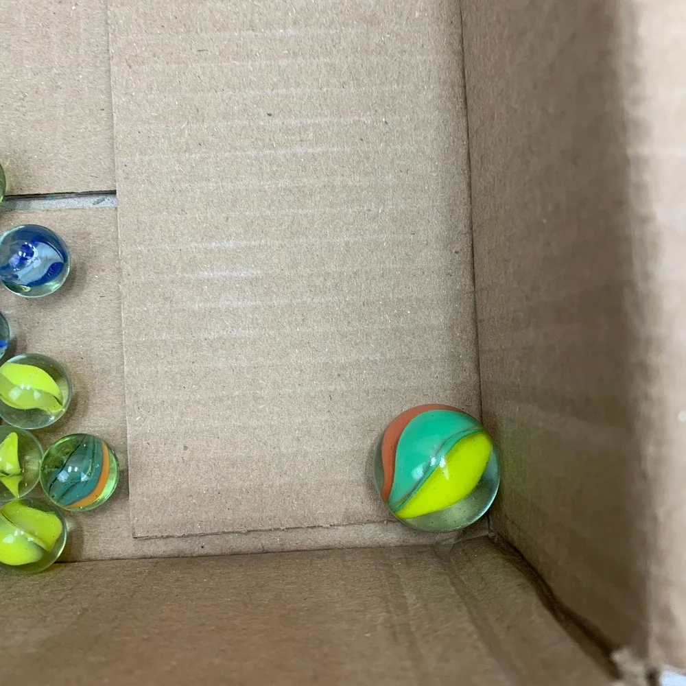 Collection of‎ Vintage Glass Marbles Fun Assorted Colors Includes 1 Shooter